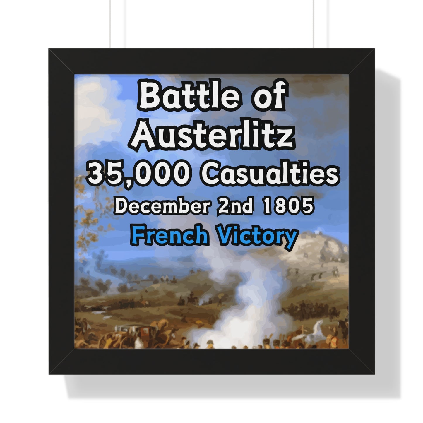 Historical Napoleonic War Battle of Austerlitz Framed Poster