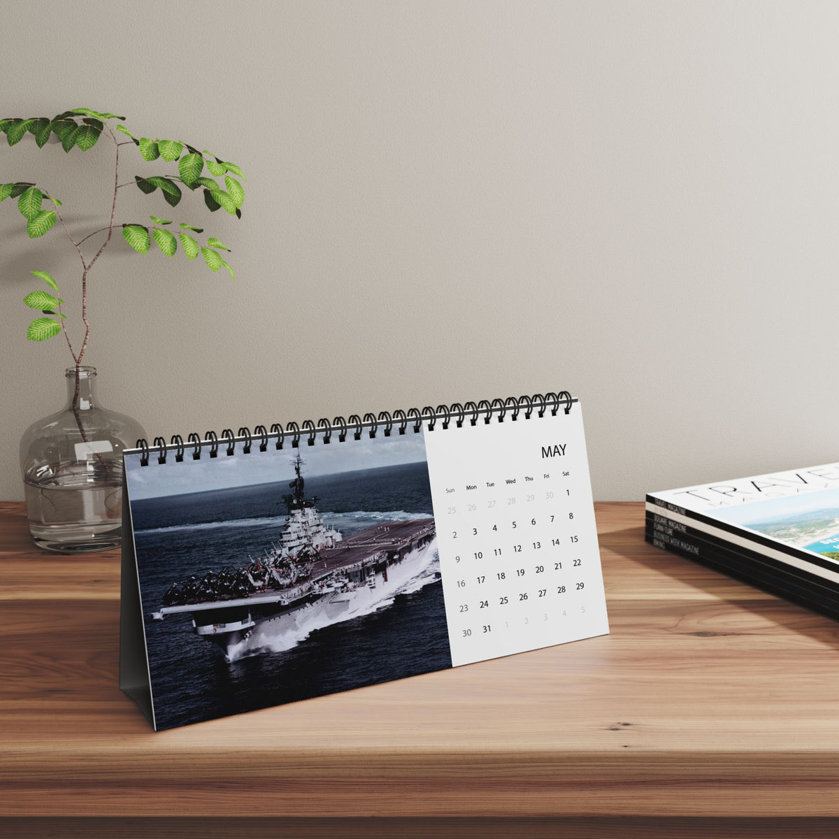 Naval Aircraft Carrier Desktop Calendar 2027
