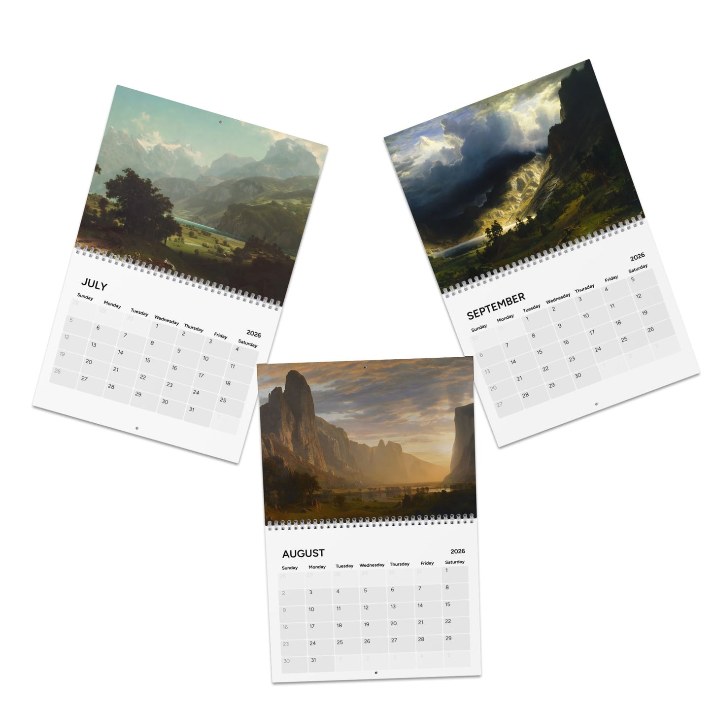 Albert Bierstadt 2026 Painting (Grid Style) Calendar