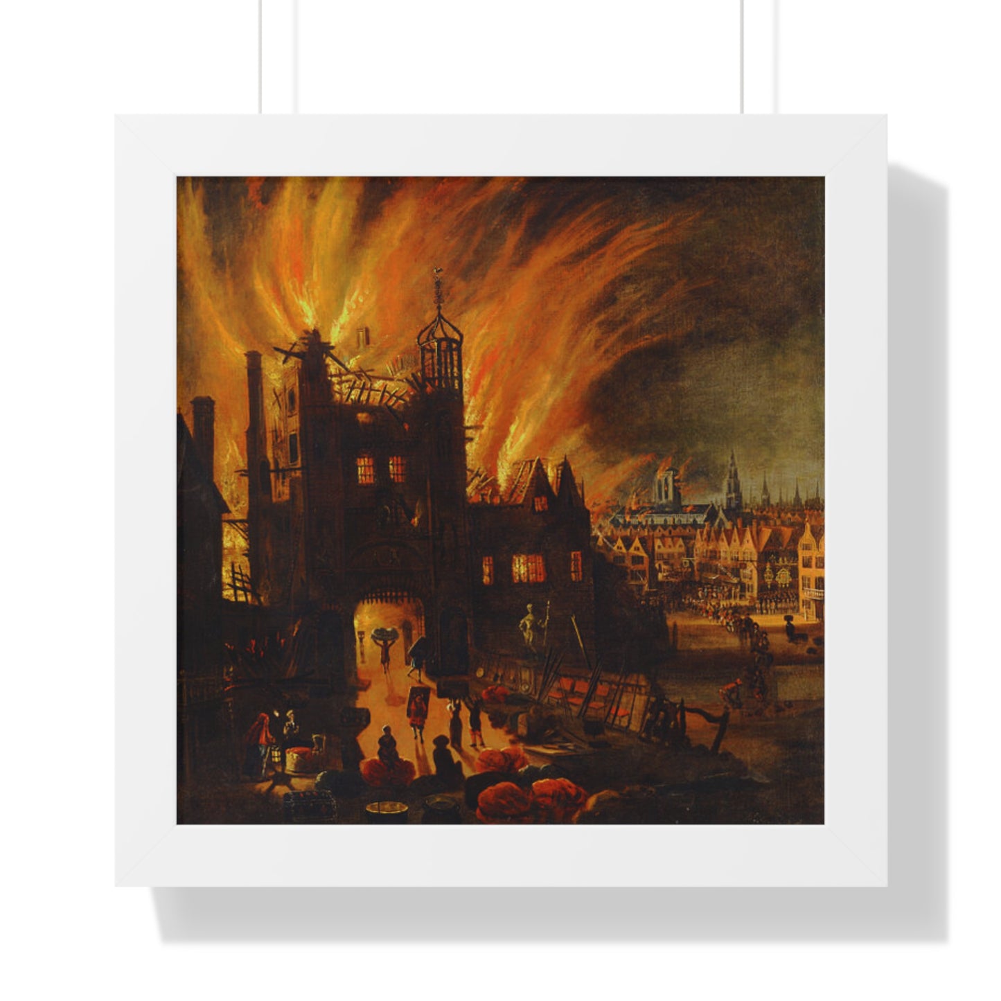 The Great London Fire Painting Poster