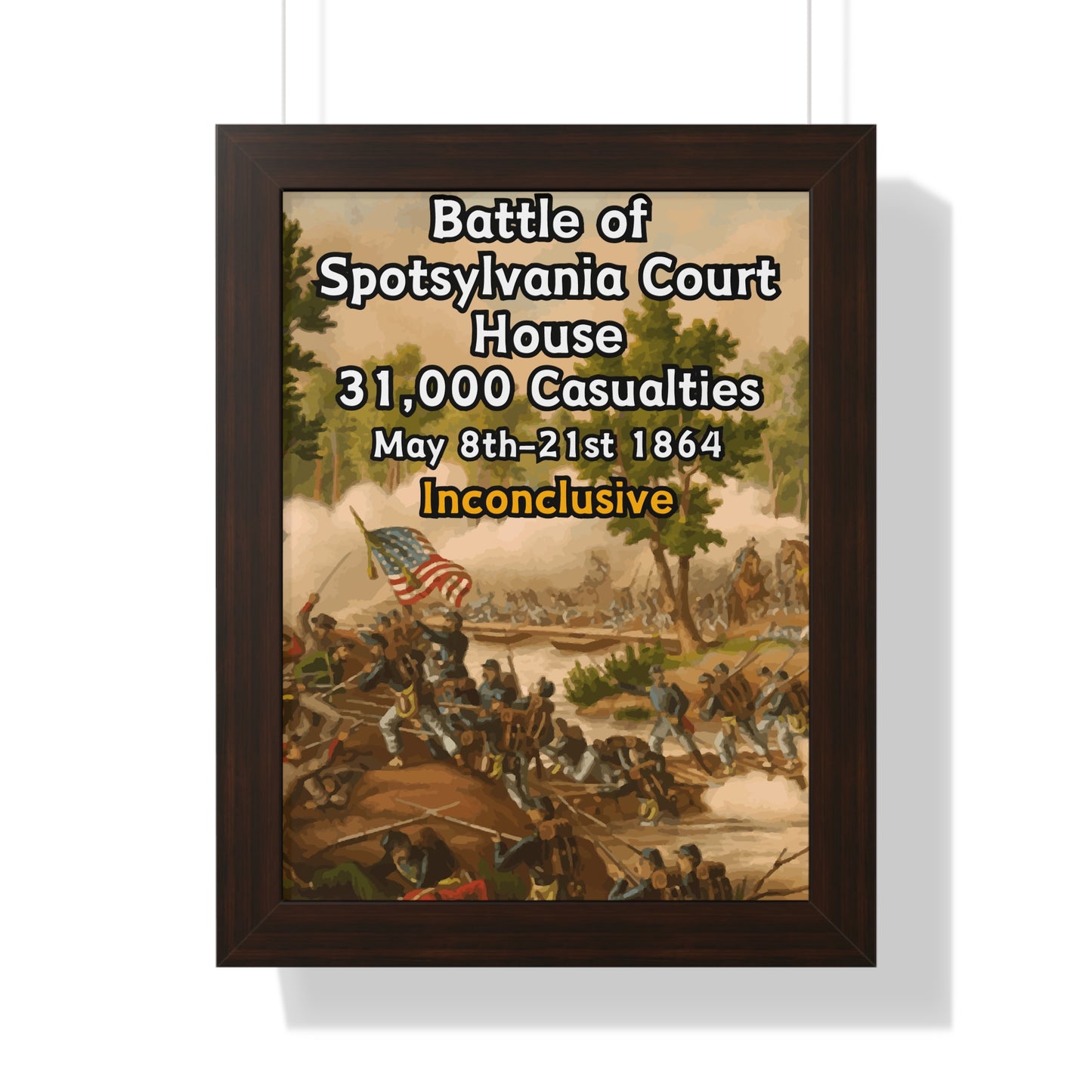 Historical Battle of Spotsylvania Court House Framed Poster