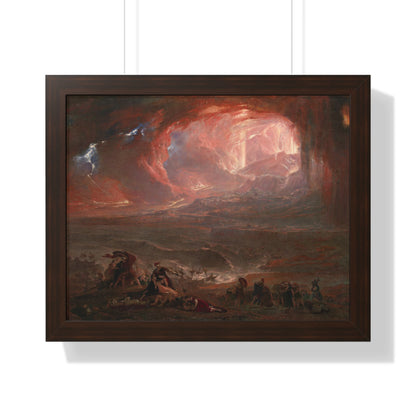 Historical Destruction of Pompeii and Herculaneum Framed Painting Poster