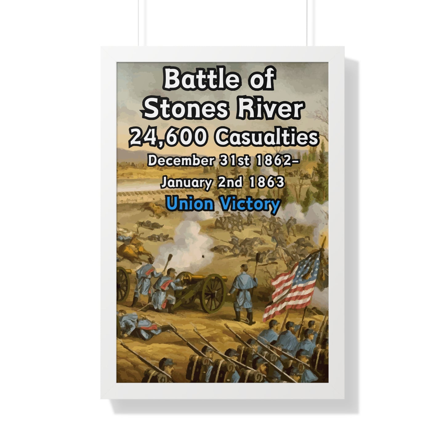 Historical Battle of Stones River Framed Poster