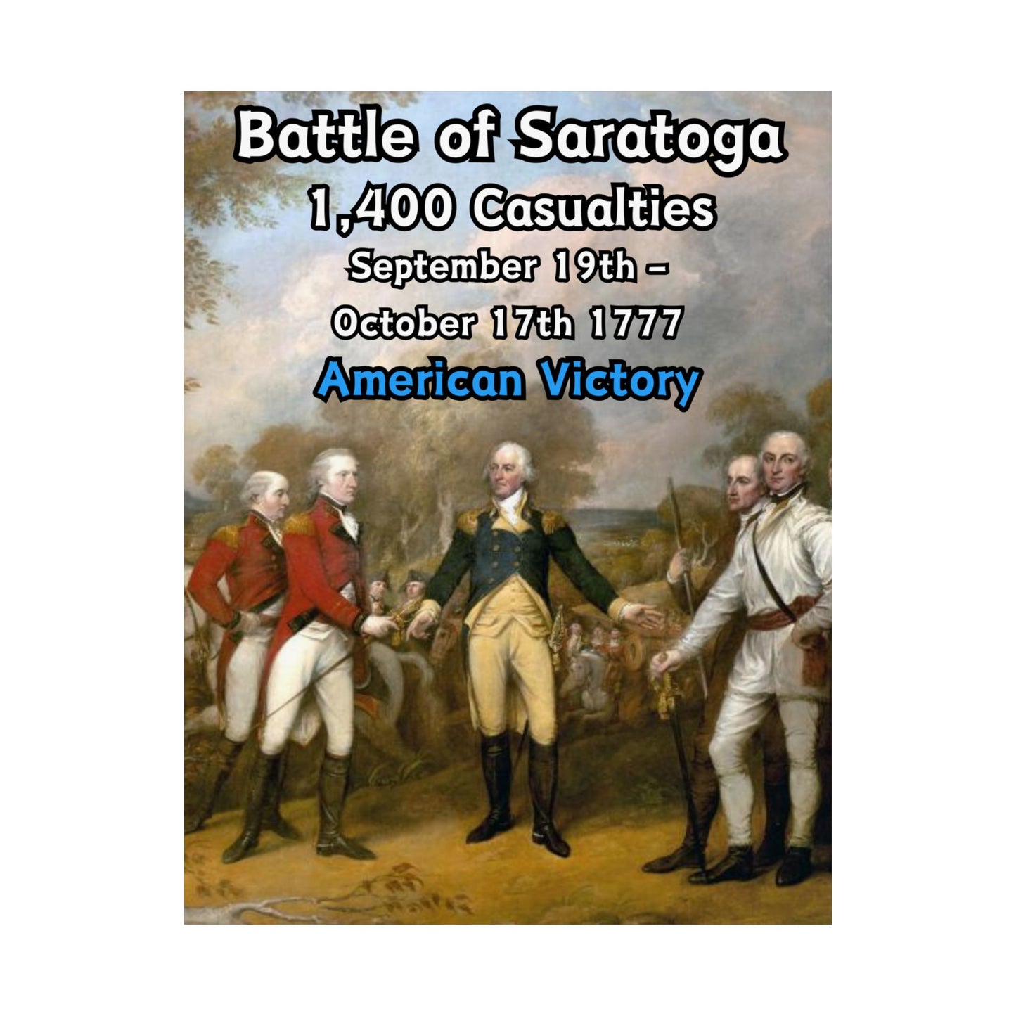 Battle of Saratoga Vertical Matte Poster