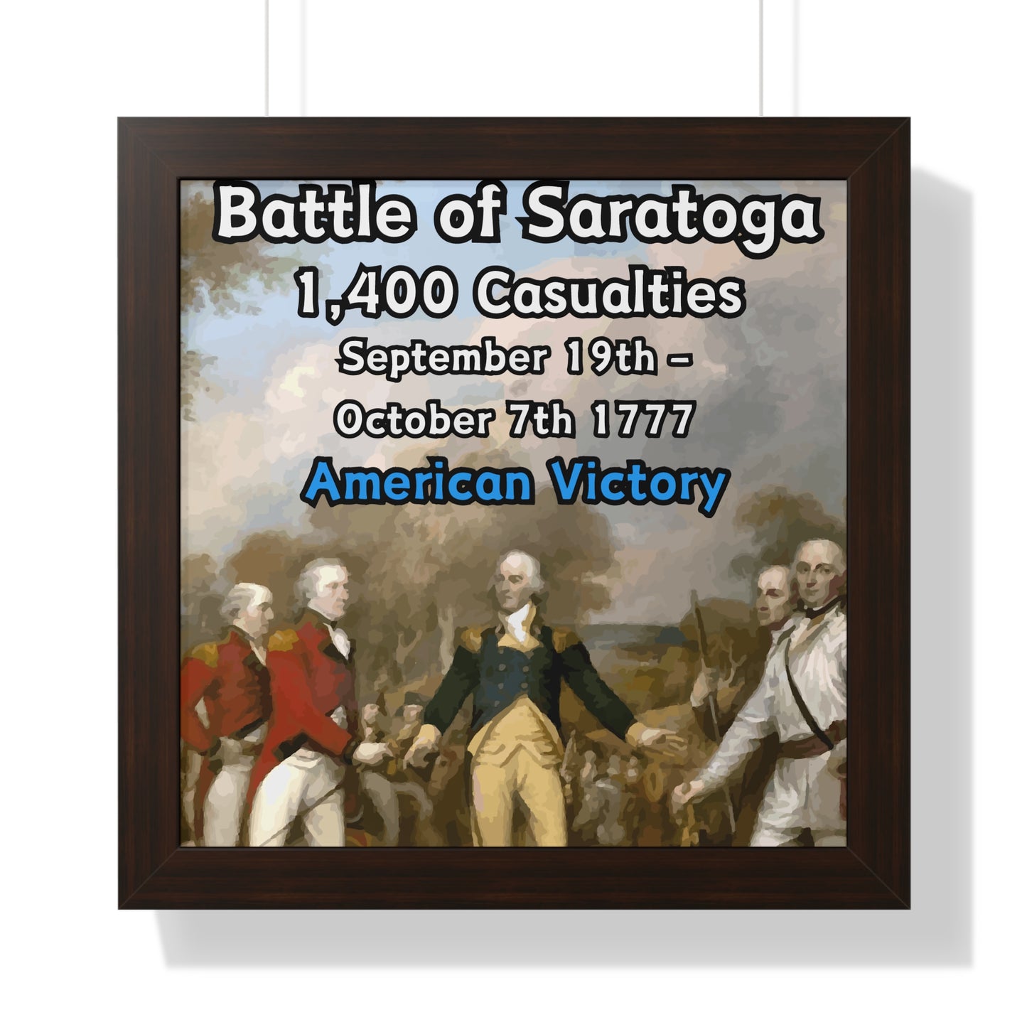 Historical Battle of Saratoga Framed Poster