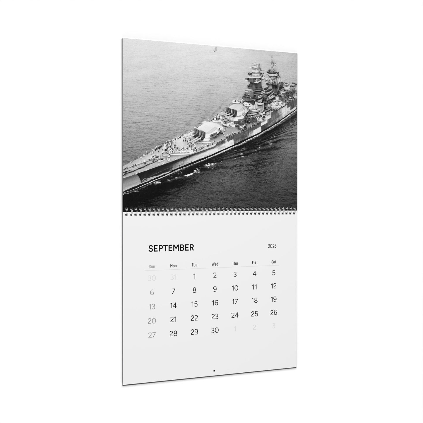 Vintage World War 2 Battleship  2026 Calendar