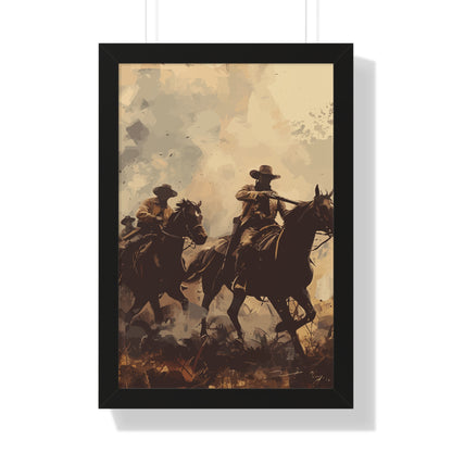 Historical Cowboy Framed Poster