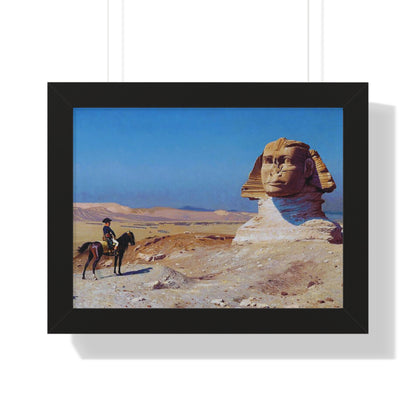 Napoleon Bonaparte in Egypt before a Sphinx Framed Painting Poster