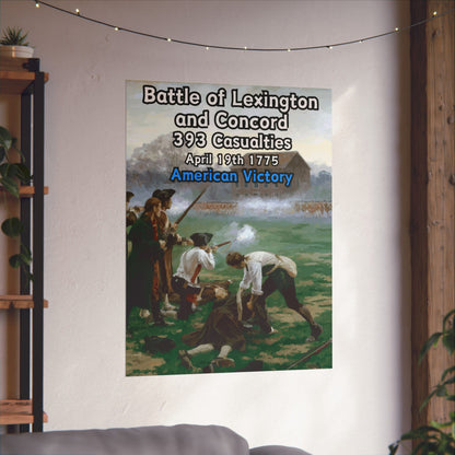 Battle of Lexington and Concord Vertical Matte Poster