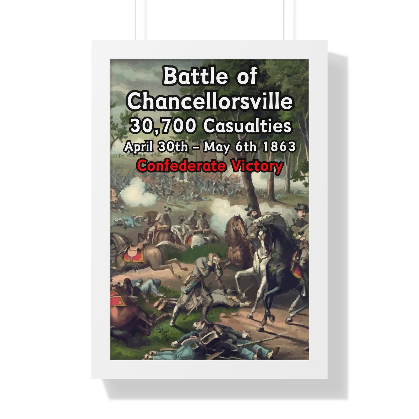 Gerahmtes Poster Historische Schlacht von Chancellorsville