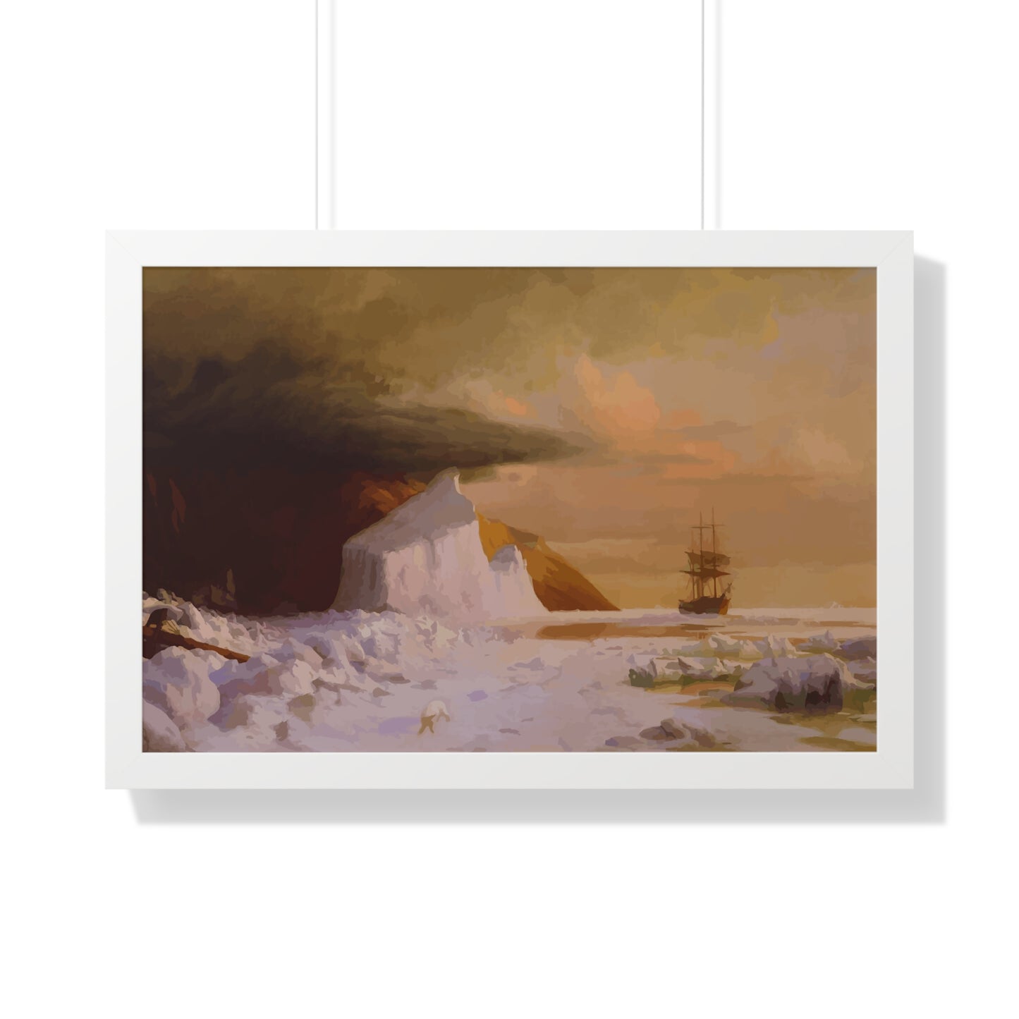 Historical Arctic Summer Framed Painting Poster