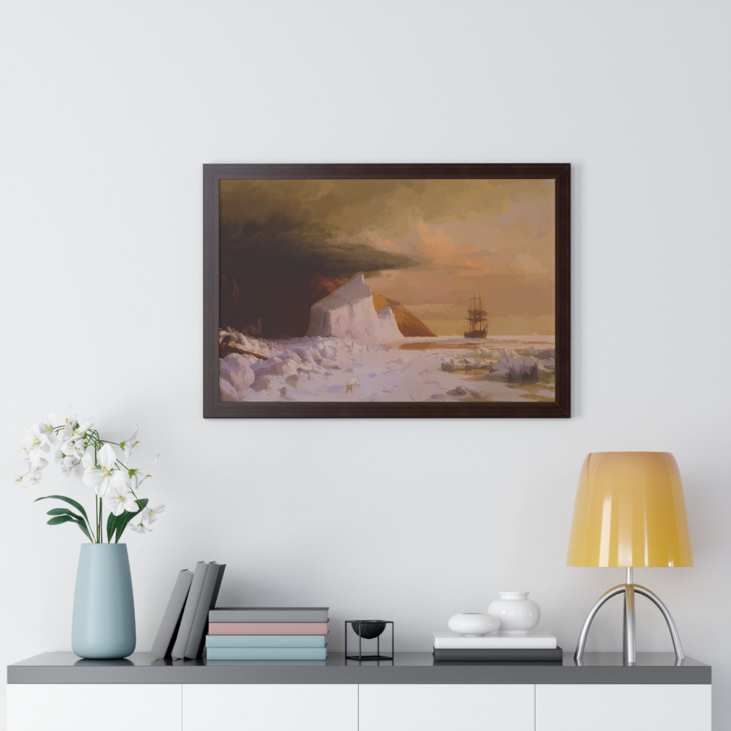 Historical Arctic Summer Framed Painting Poster