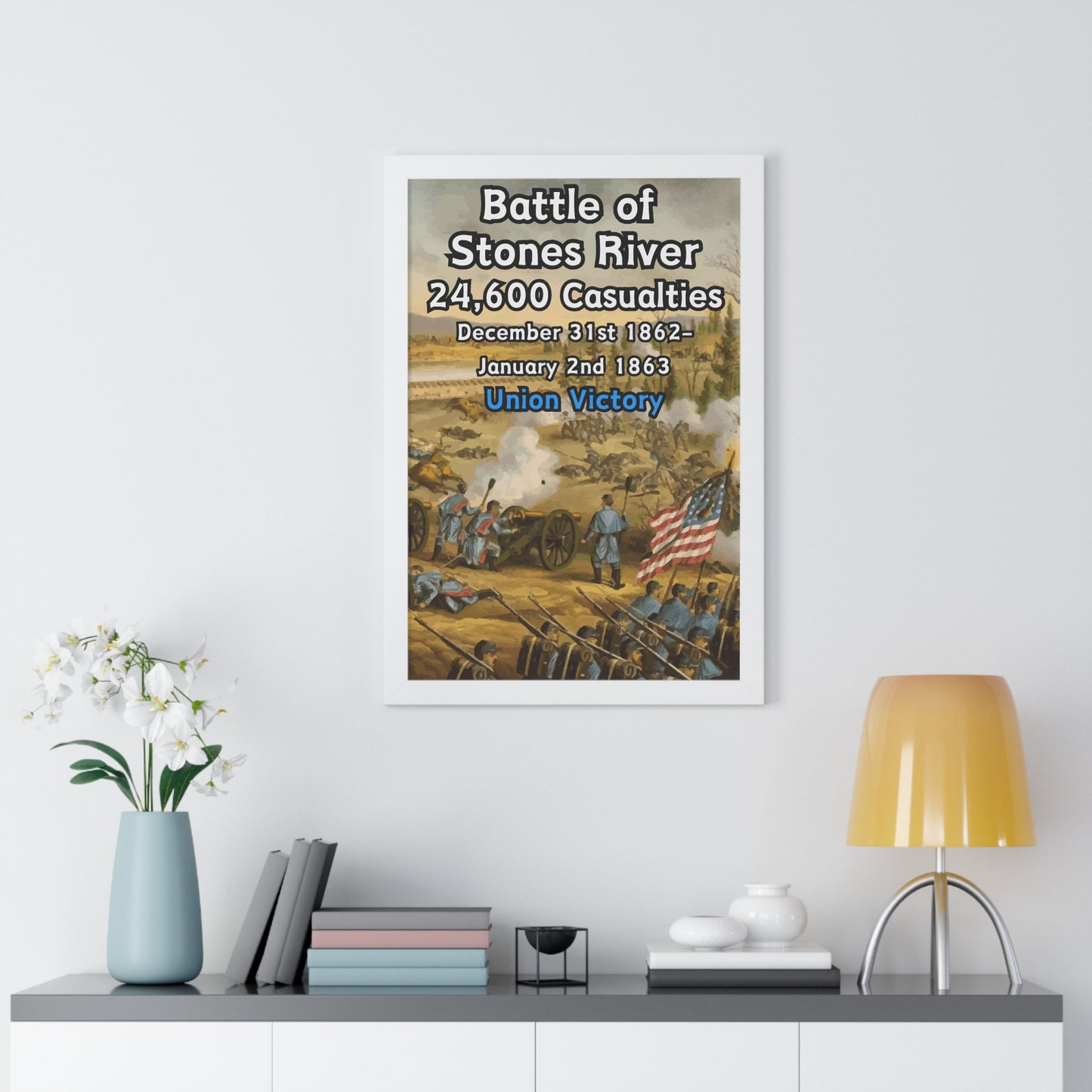 Historical Battle of Stones River Framed Poster