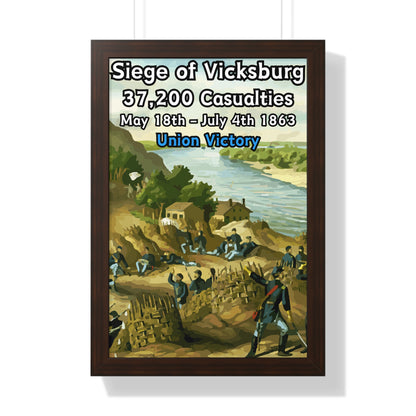 Gerahmtes Poster Historische Belagerung von Vicksburg