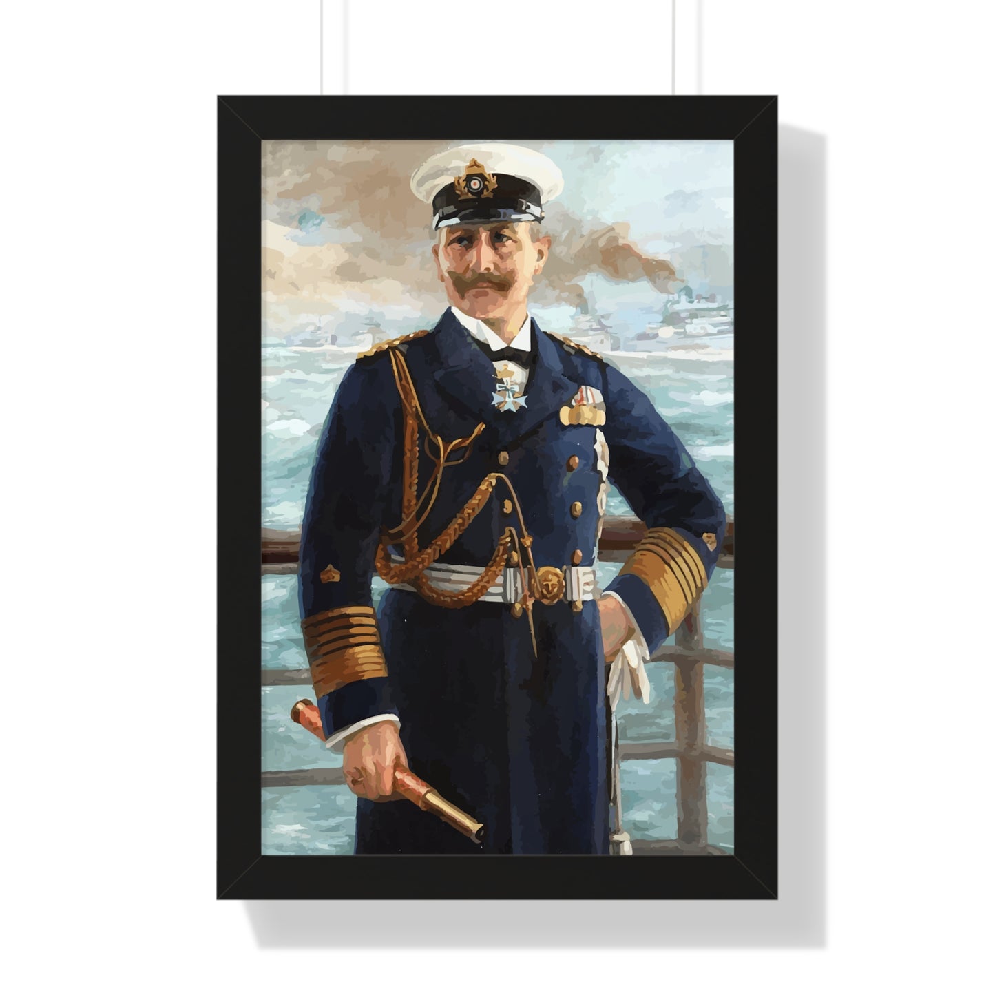 Kaiser Wilhelm II as Grand Admiral Framed Painting Poster