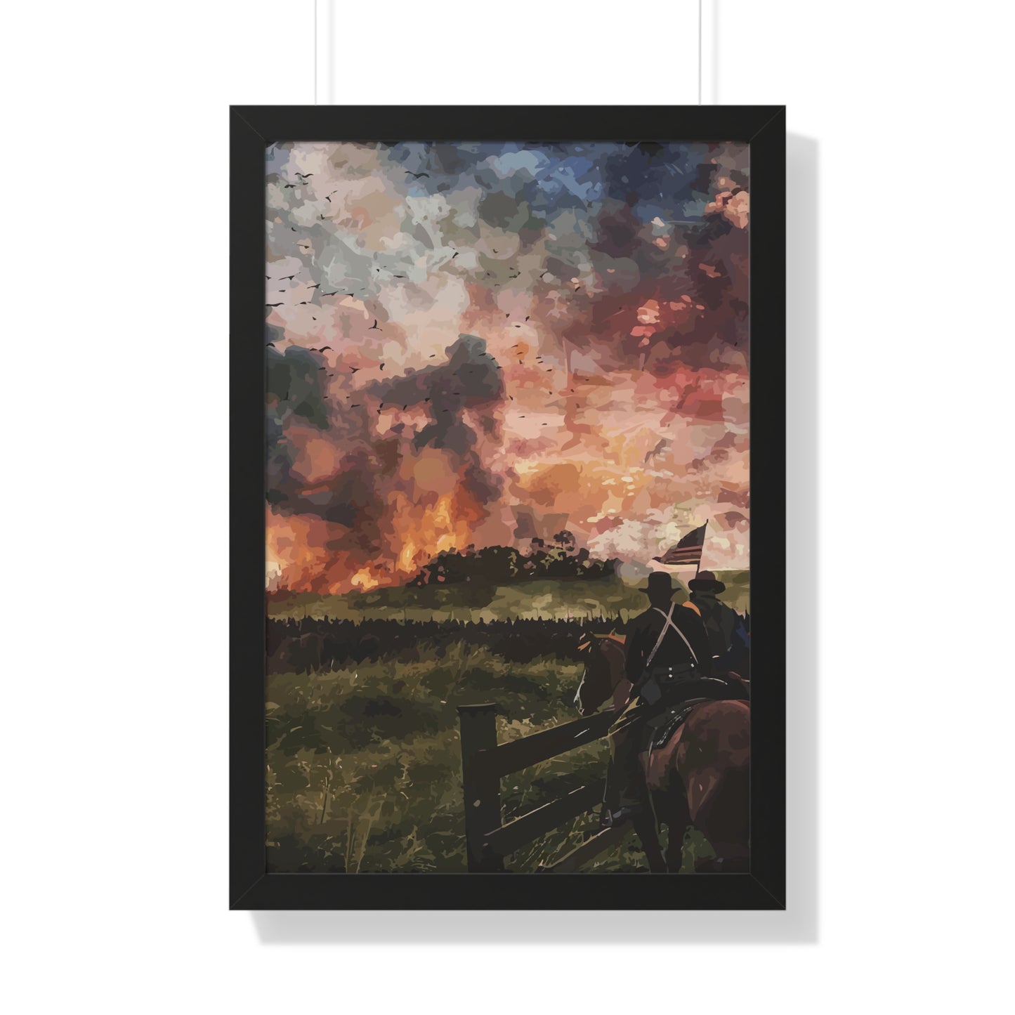 Historical Civil War Sunset Framed Poster