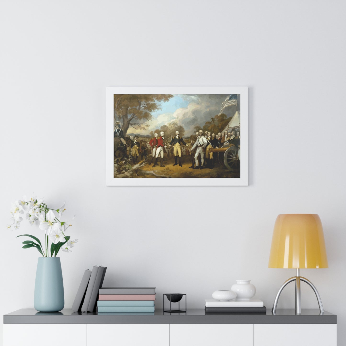 General Burgoyne's Surrender at Saratoga Framed Painting Poster