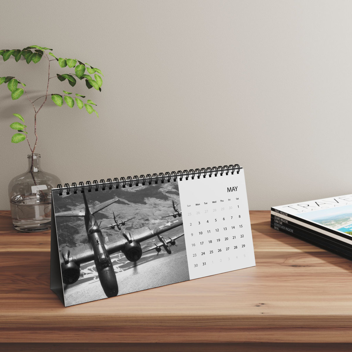 Vintage WW2 Bombers 2027 Desktop Calendar