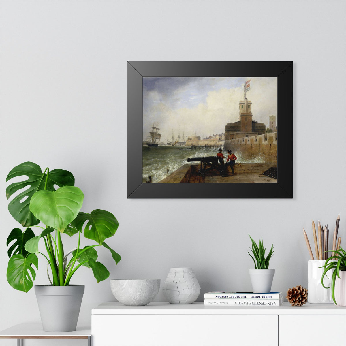 Semaphore at Portsmouth Framed Print | Edward William Cooke, 1836