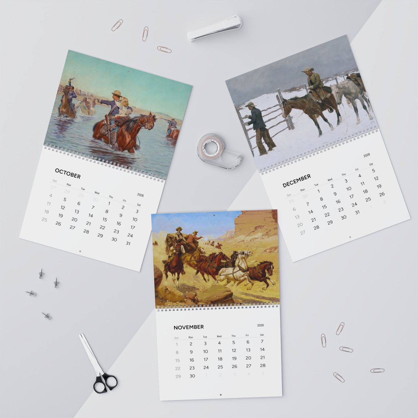 American Western Painting 2026 Calendar