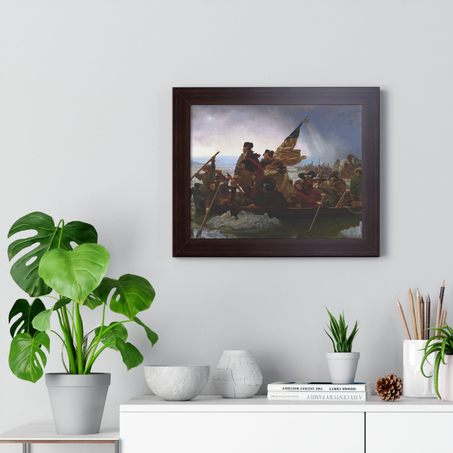 George Washington Crossing the Delaware Framed Painting Poster