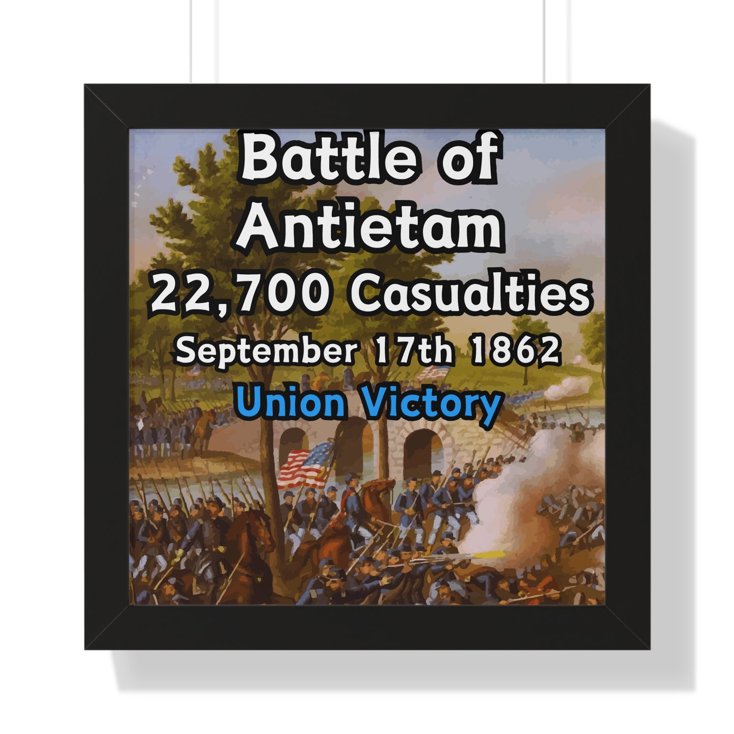 Gerahmtes Poster Historische Schlacht von Antietam