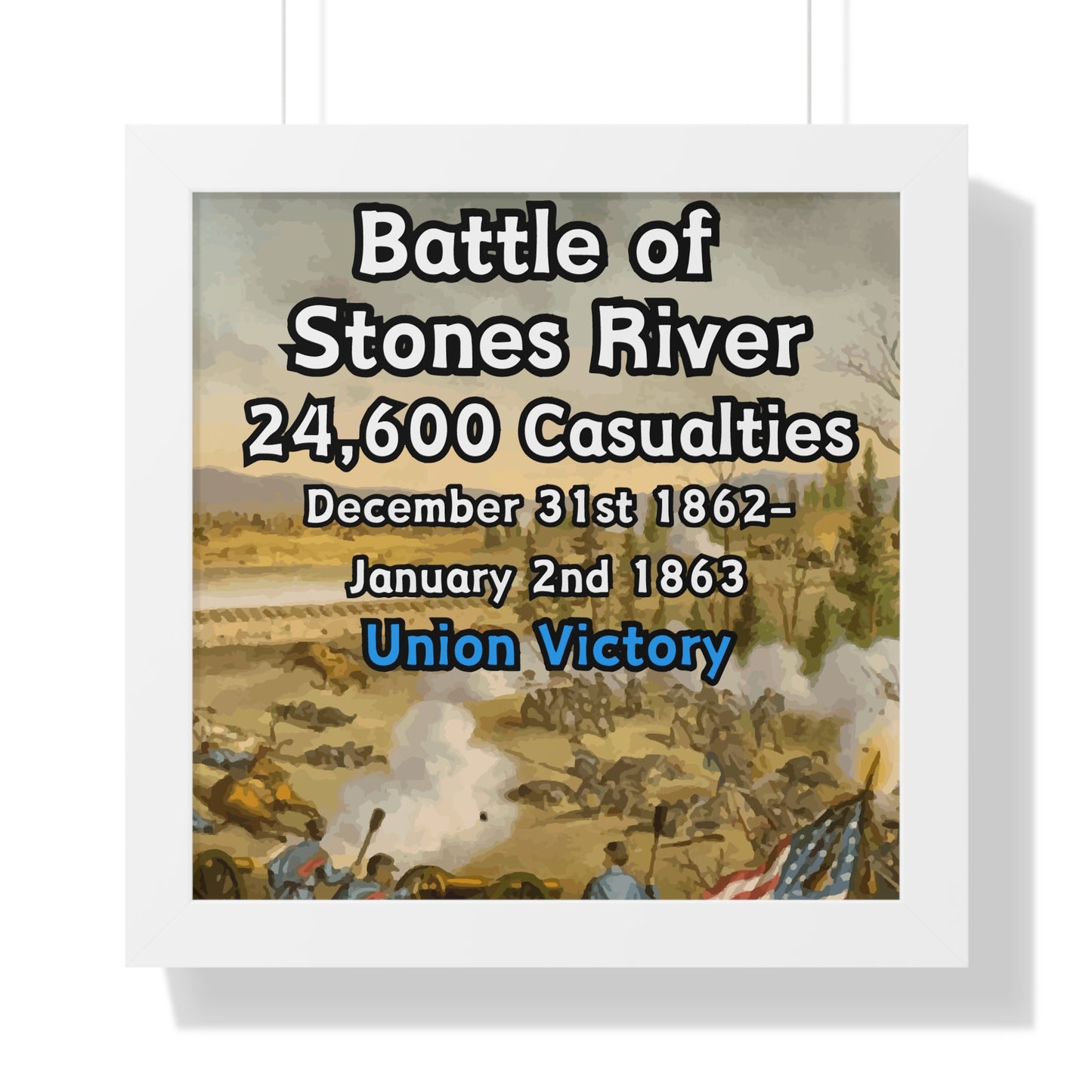 Historical Battle of Stones River Framed Poster