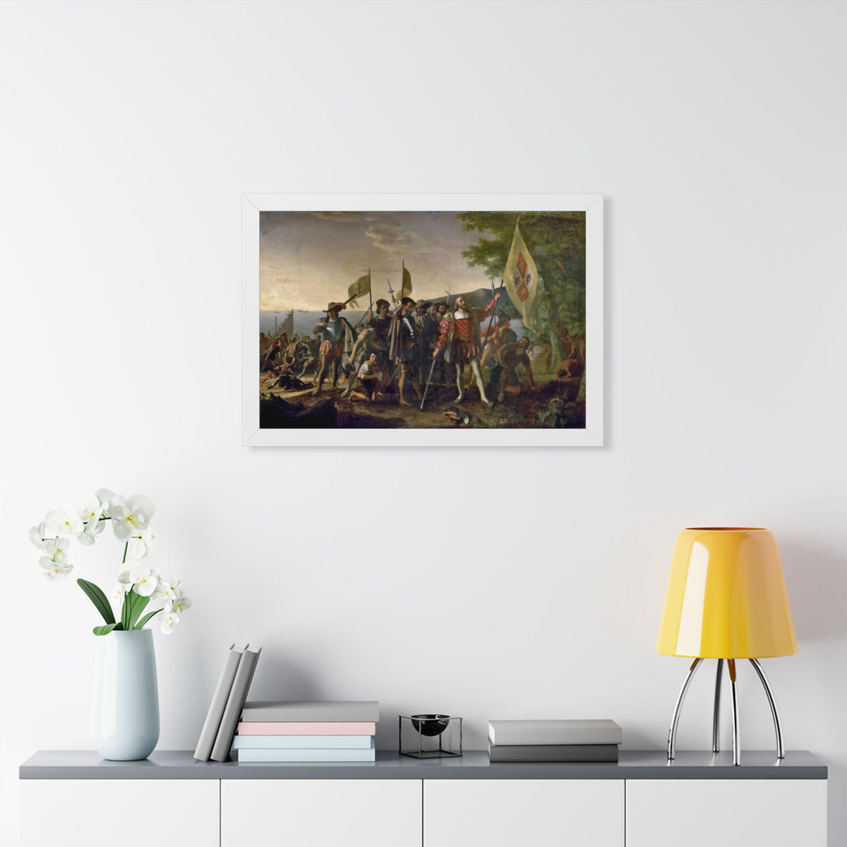 Landing of Columbus Framed Print | John Vanderlyn, 1847