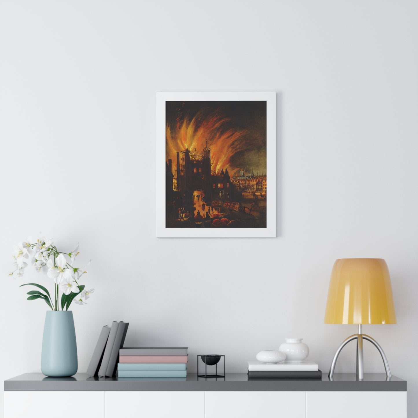 The Great London Fire Painting Poster