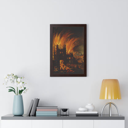 The Great London Fire Painting Poster