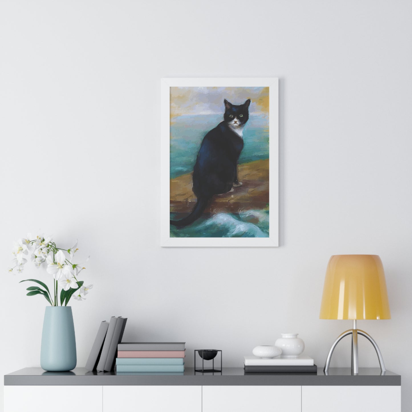 Bismarck Oskar Cat Framed Painting Poster