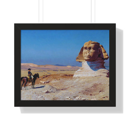 Napoleon Bonaparte in Egypt before a Sphinx Framed Painting Poster