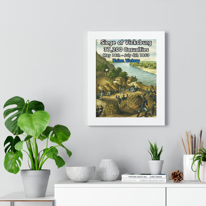 Gerahmtes Poster Historische Belagerung von Vicksburg