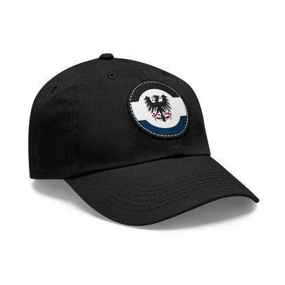 Prussian Blue Flag on a Leather Patch Hat