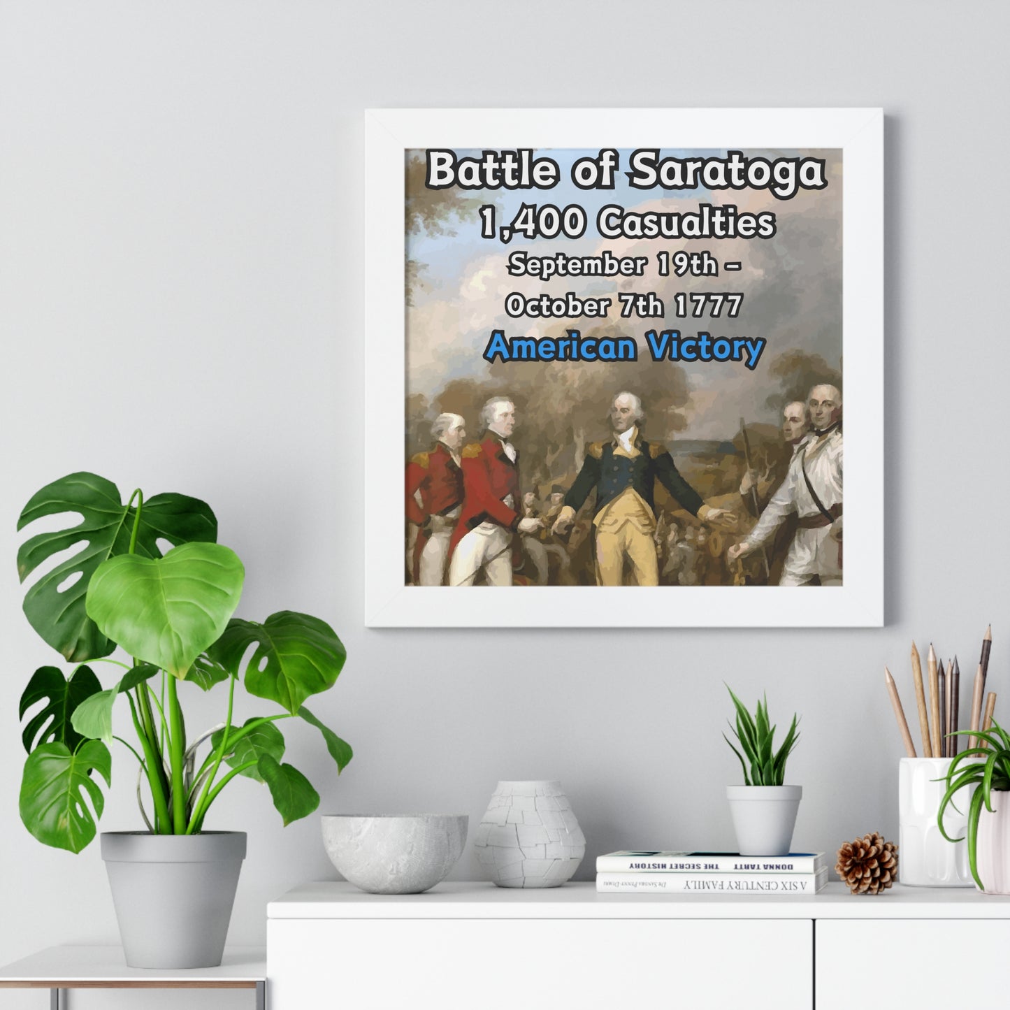 Historical Battle of Saratoga Framed Poster