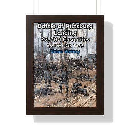 Gerahmtes Poster Historische Schlacht von Pittsburg Landing