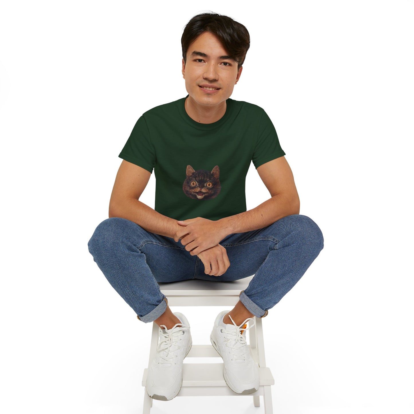 Cat Painting Cutout Unisex Ultra Cotton Shirt