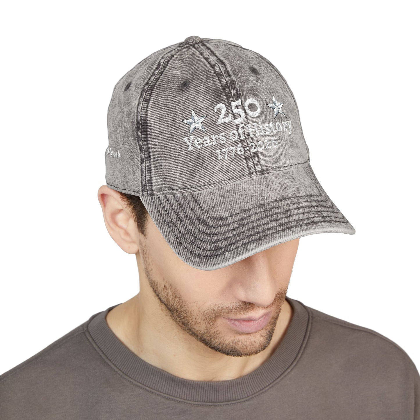 250 Years of History 1776-2026  Embroidered Vintage Hat