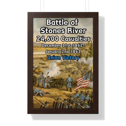 Historical Battle of Stones River Framed Poster