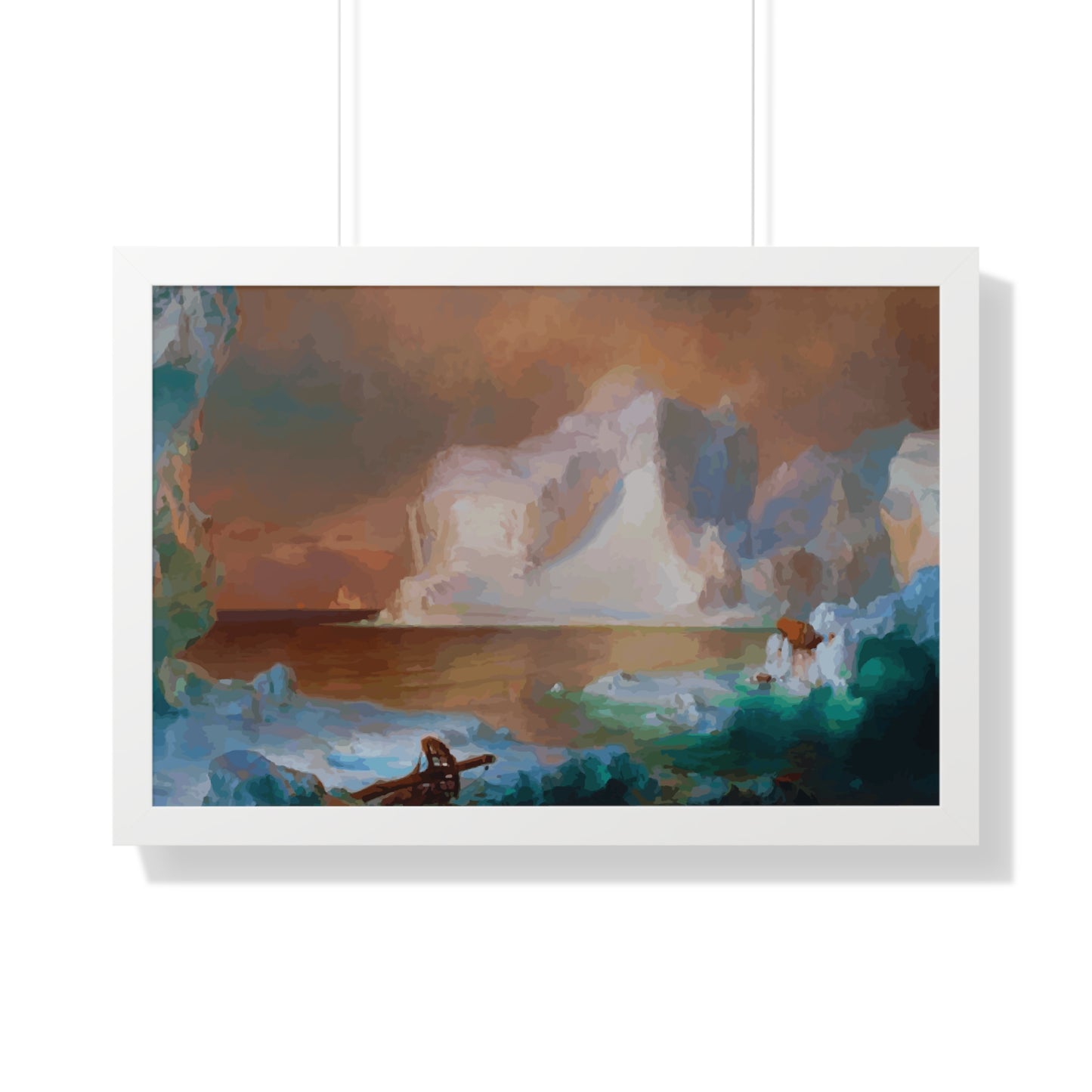 The Icebergs Framed Painting Poster