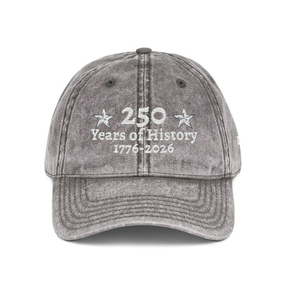 250 Years of History 1776-2026  Embroidered Vintage Hat