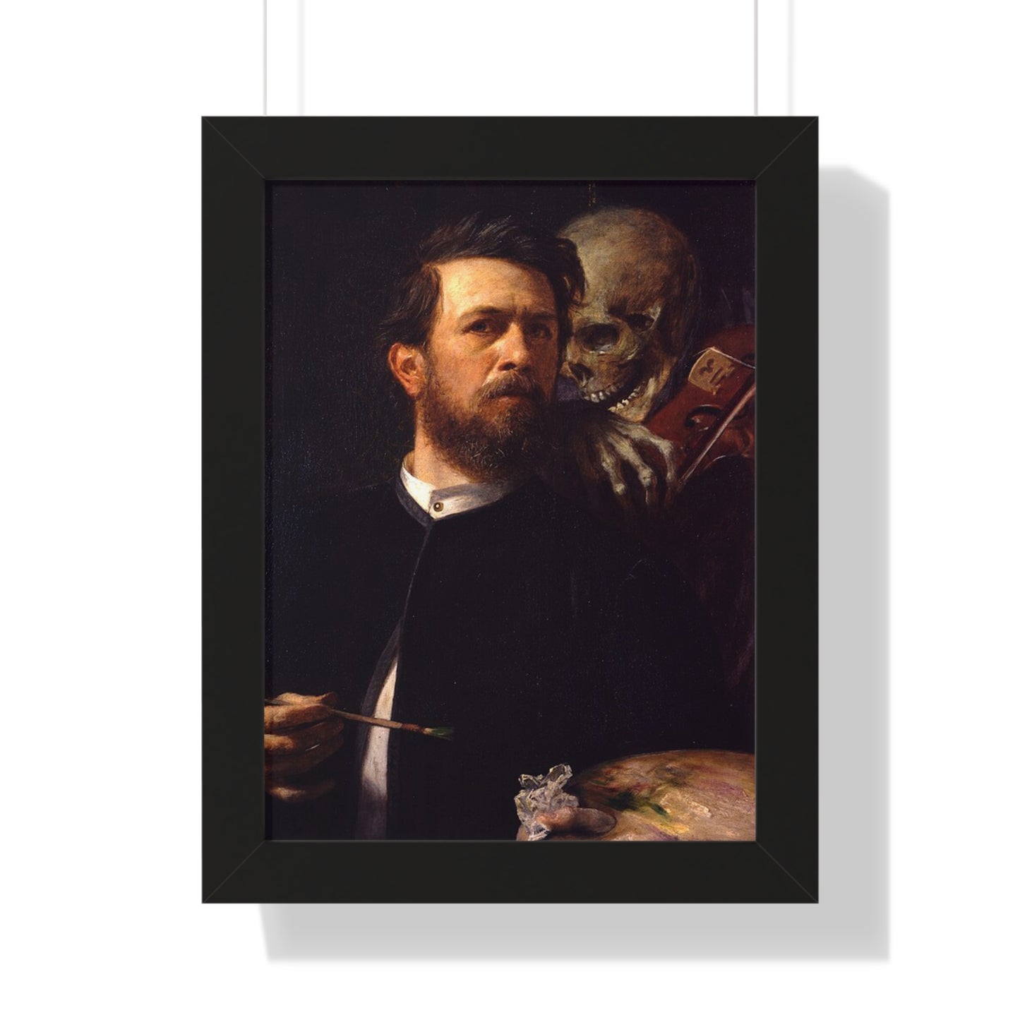 Self-Portrait with Death Playing the Fiddle Painting Poster