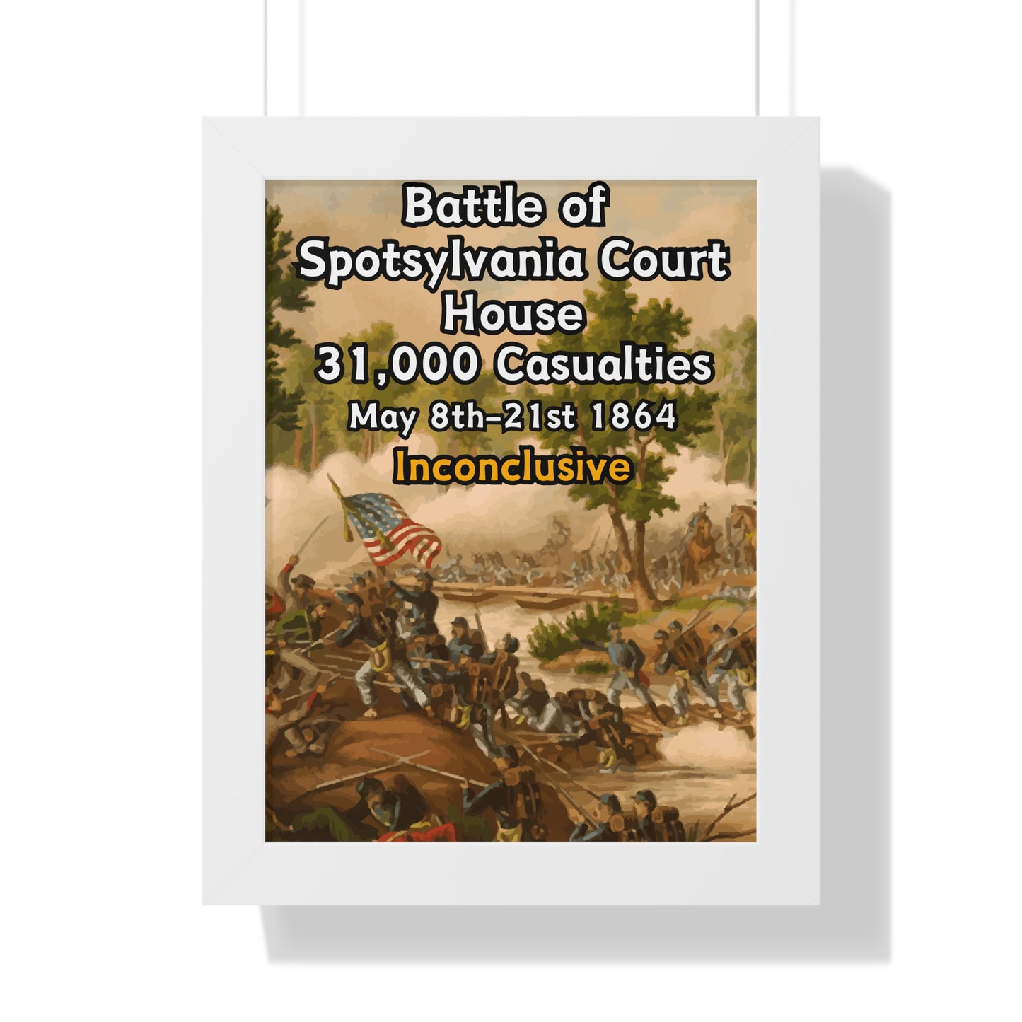 Historical Battle of Spotsylvania Court House Framed Poster