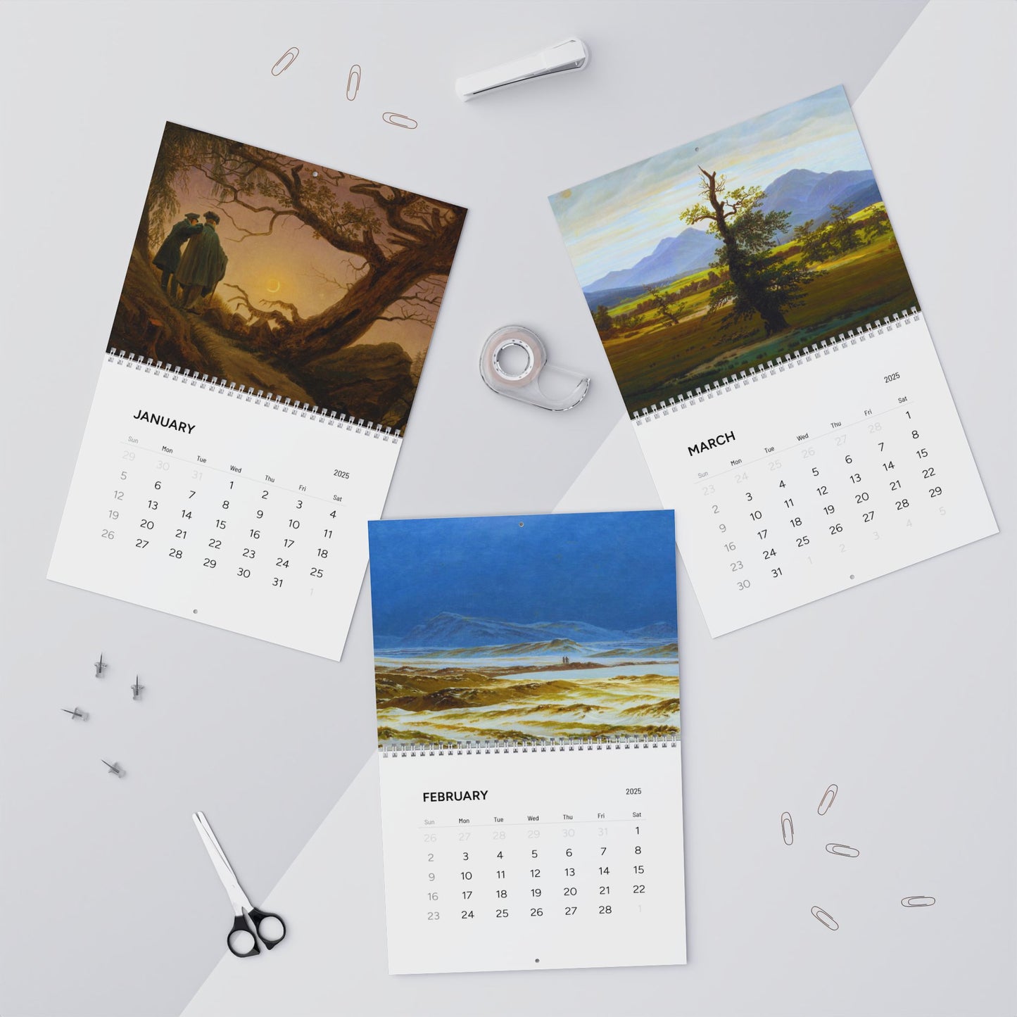 Caspar David Friedrich 2025 Paintings Calendar