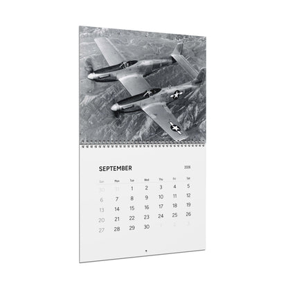 Vintage Black and White World War 2 Aircraft Calendar