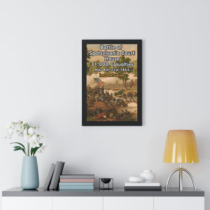 Historical Battle of Spotsylvania Court House Framed Poster