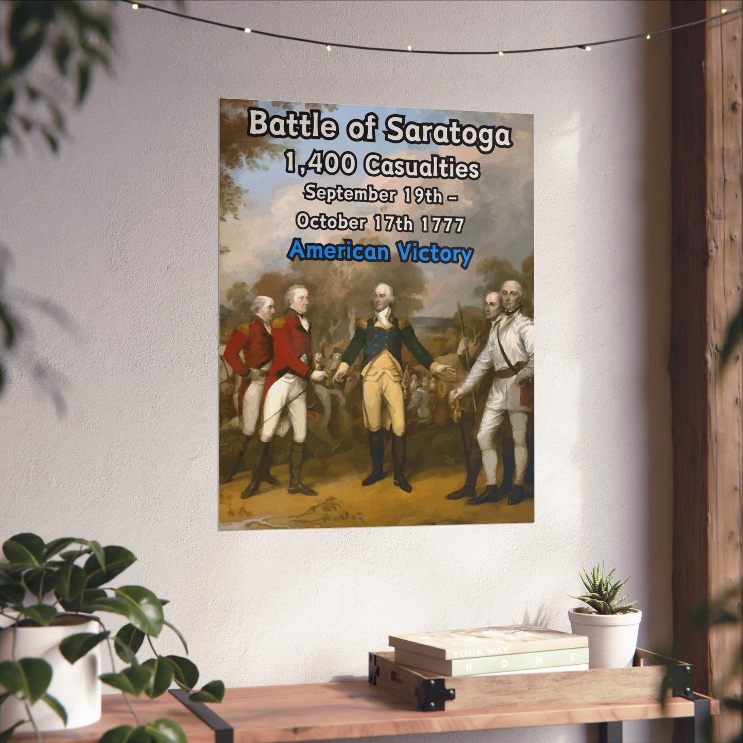 Battle of Saratoga Vertical Matte Poster