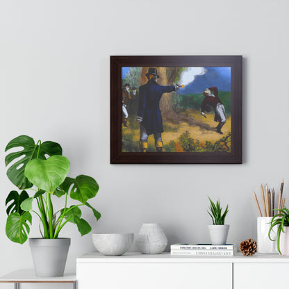 Alexander Hamilton Aaron Burr Duel Framed Painting Poster