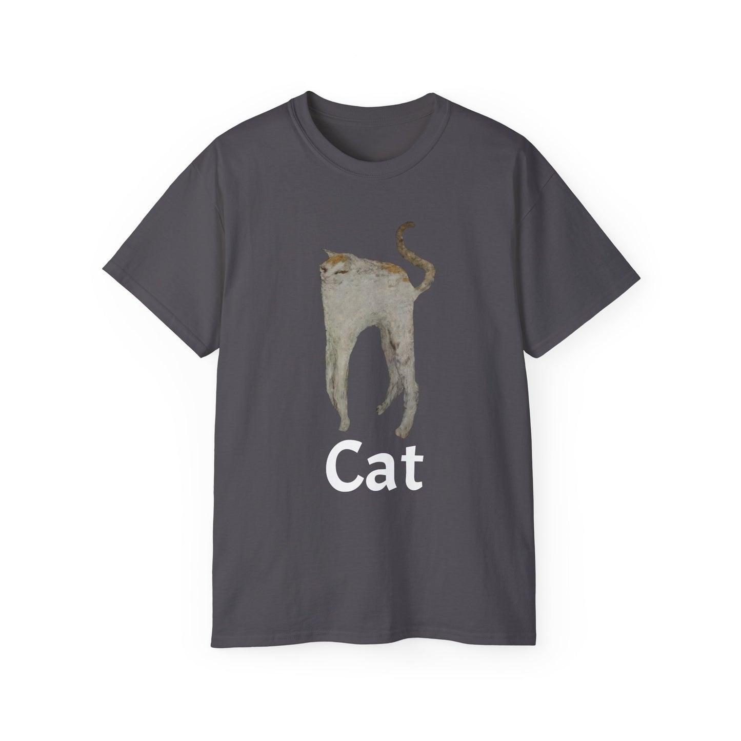 The White Cat Cutout Painting Unisex Ultra Cotton Shirt