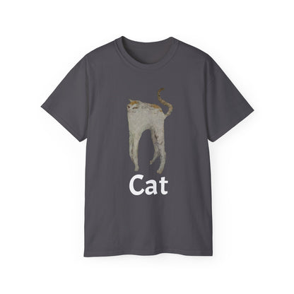 The White Cat Cutout Painting Unisex Ultra Cotton Shirt